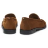 Ruched-detail loafers in suede
