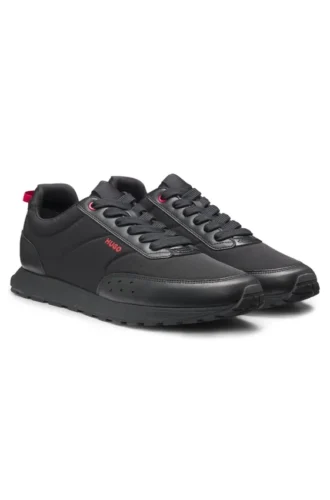 Running-inspired trainers with zigzag detailing
