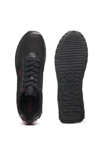 Running-inspired trainers with zigzag detailing