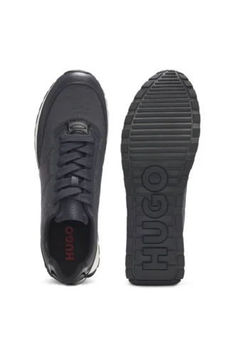 Running-inspired trainers with zigzag detailing