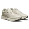 Running sneakers with leather trims