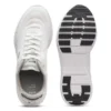Running sneakers with leather trims