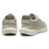 Running sneakers with leather trims