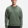 Sandwich-logo sweatshirt in stretch cotton