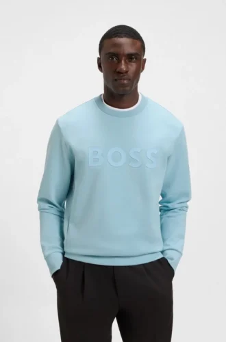 Sandwich-logo sweatshirt in stretch cotton