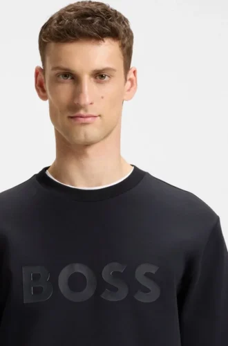 Sandwich-logo sweatshirt in stretch cotton