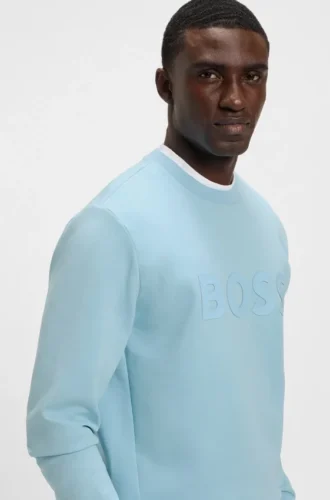Sandwich-logo sweatshirt in stretch cotton