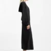 Satin maxi dress with waterfall back