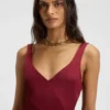 Satin slip dress with organza inserts Satin slip dress with organza inserts