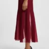 Satin slip dress with organza inserts Satin slip dress with organza inserts