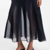 Satin slip dress with organza inserts Satin slip dress with organza inserts
