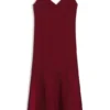 Satin slip dress with organza inserts Satin slip dress with organza inserts