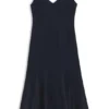 Satin slip dress with organza inserts Satin slip dress with organza inserts