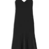 Satin slip dress with organza inserts Satin slip dress with organza inserts
