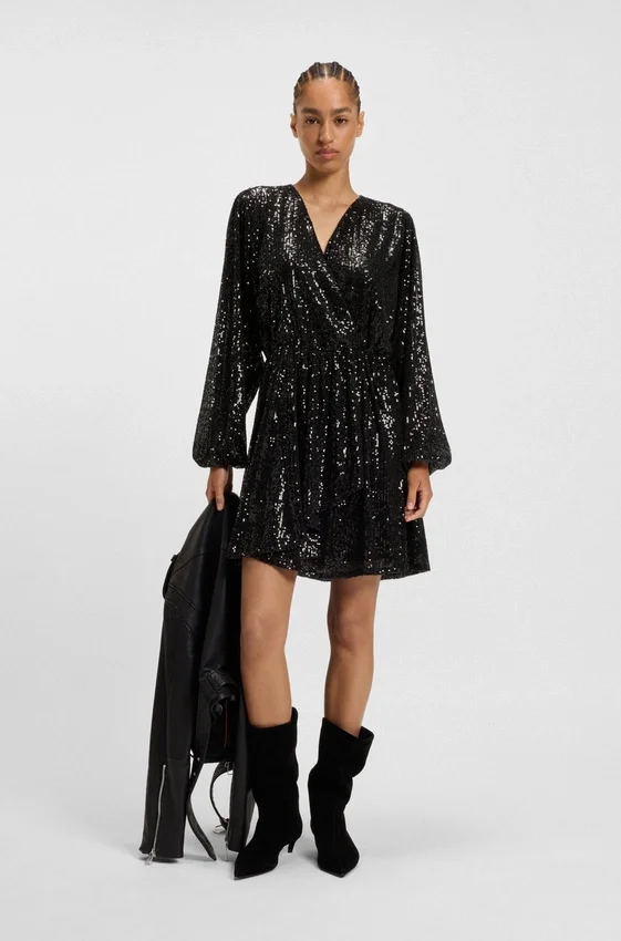 Sequin dress with wrap front Sequin dress with wrap front
