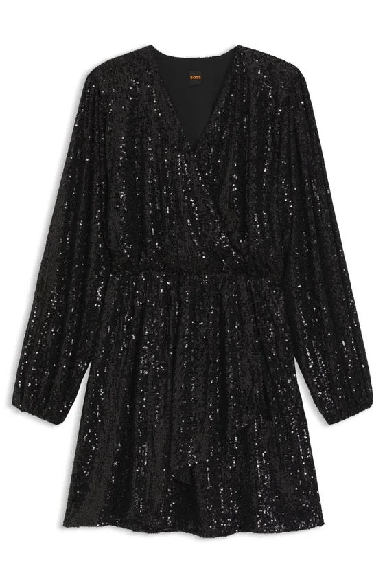 Sequin dress with wrap front Sequin dress with wrap front