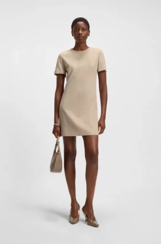 Shift dress in soft crepe
