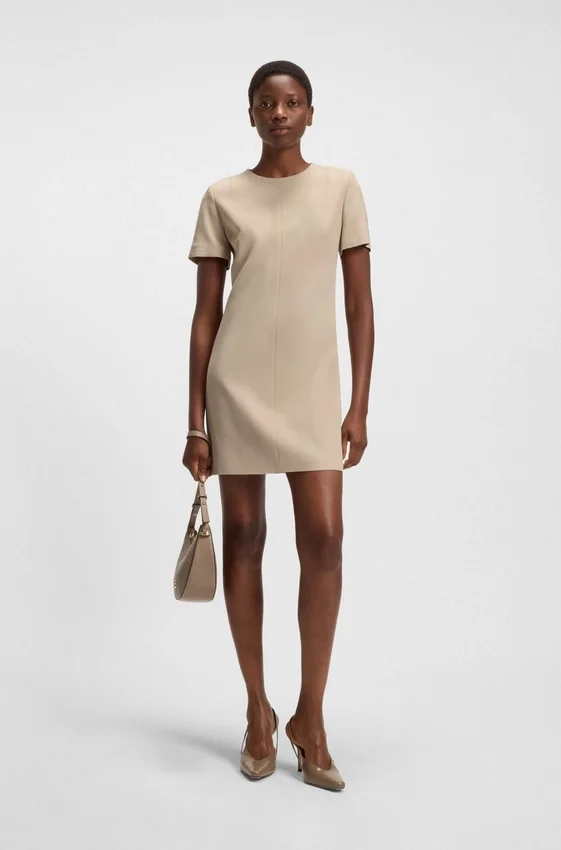 Shift dress in soft crepe Shift dress in soft crepe