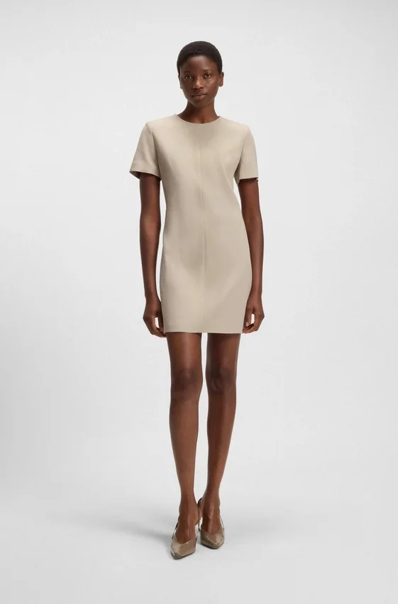 Shift dress in soft crepe Shift dress in soft crepe