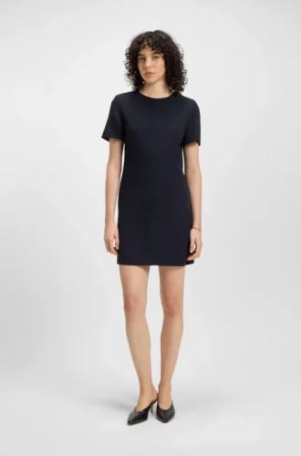 Shift dress in soft crepe