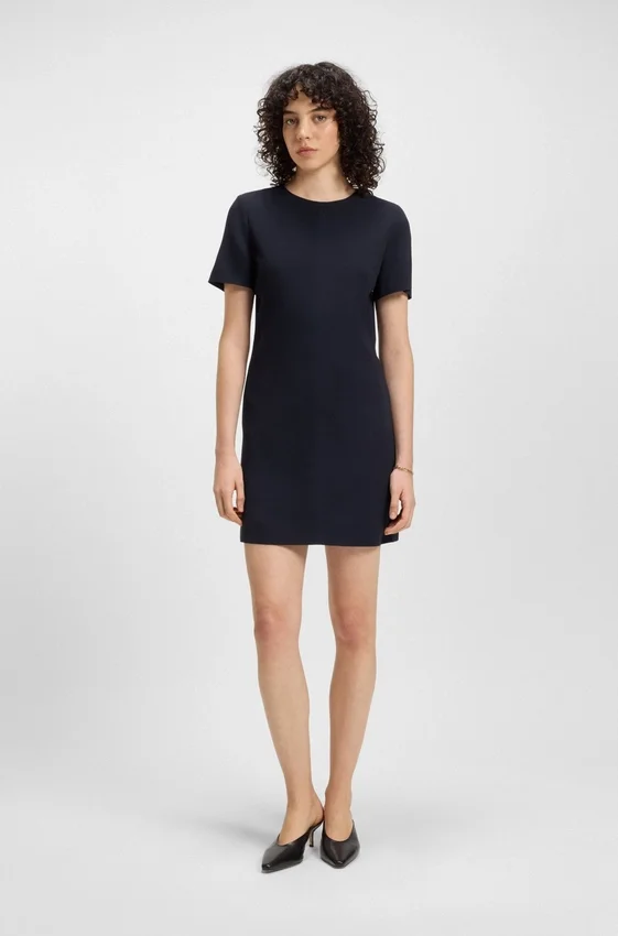 Shift dress in soft crepe Shift dress in soft crepe