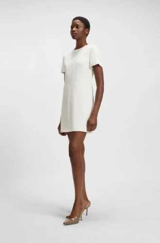 Shift dress in soft crepe