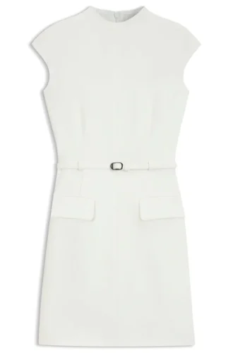 Shift dress with belt detail