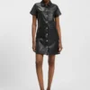 Shirt dress in faux leather Shirt dress in faux leather