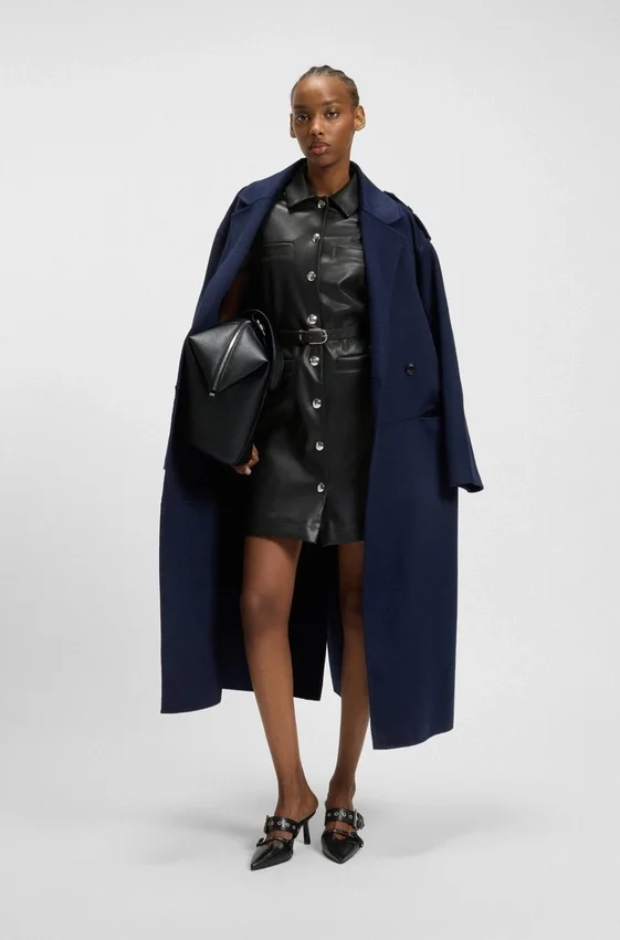 Shirt dress in faux leather Shirt dress in faux leather
