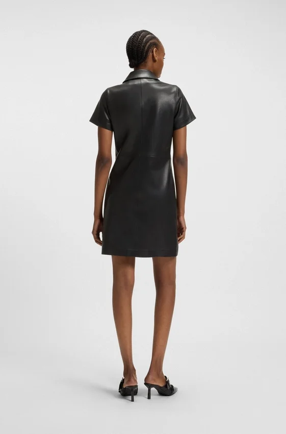 Shirt dress in faux leather Shirt dress in faux leather