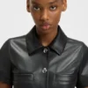 Shirt dress in faux leather Shirt dress in faux leather