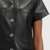 Shirt dress in faux leather Shirt dress in faux leather