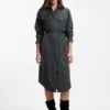 Shirt dress in sandwashed fabric Shirt dress in sandwashed fabric