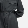 Shirt dress in sandwashed fabric Shirt dress in sandwashed fabric
