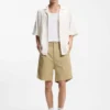 Shorts in mercerised cotton canvas