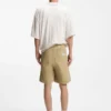 Shorts in mercerised cotton canvas