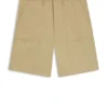 Shorts in mercerised cotton canvas