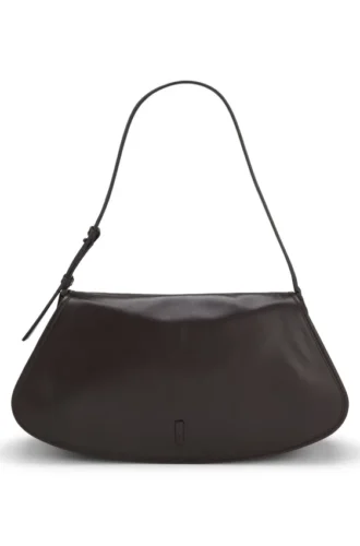 Shoulder bag in smooth leather