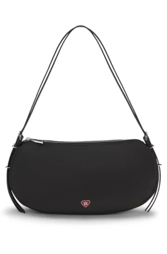 Shoulder bag with stacked logo