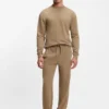 Shoulder-logo sweatshirt in cotton terry