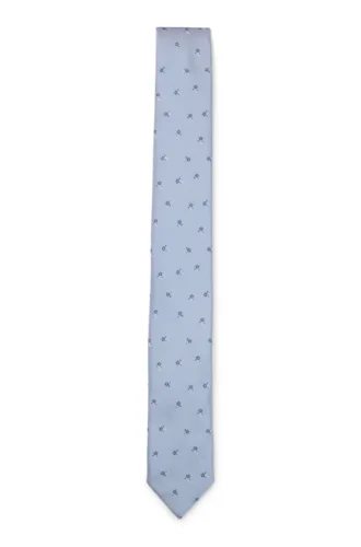 Silk-blend tie with jacquard pattern