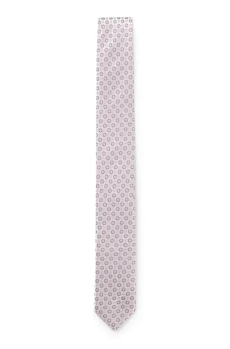 Silk-blend tie with jacquard pattern