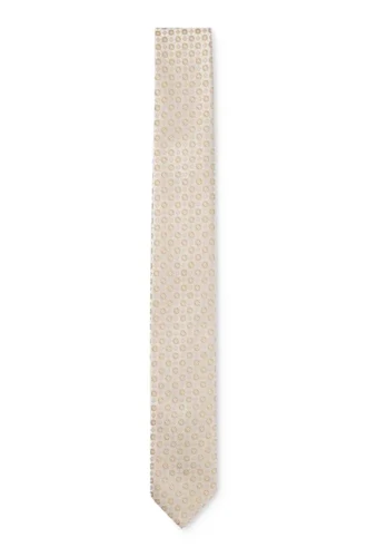 Silk-blend tie with jacquard pattern