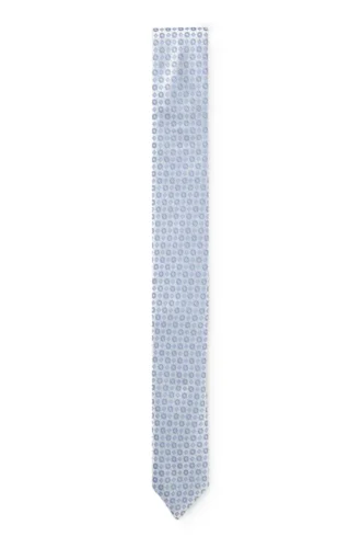 Silk-blend tie with jacquard pattern