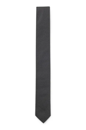Silk-blend tie with jacquard pattern