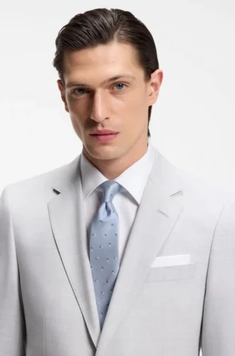 Silk-blend tie with jacquard pattern