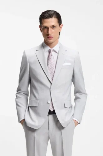 Silk-blend tie with jacquard pattern