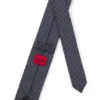 Silk-blend tie with jacquard pattern