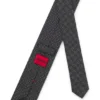 Silk-blend tie with jacquard pattern