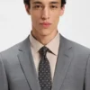 Silk-blend tie with micro Double B monograms
